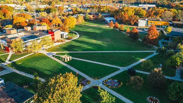 UHart quad during the fall